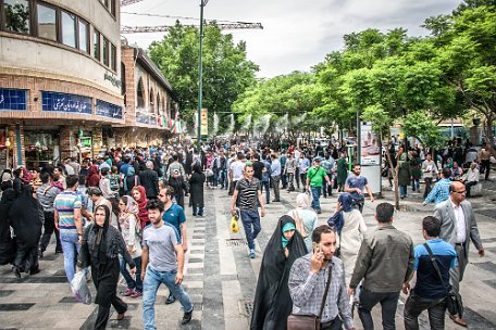 Busy street Tehran
